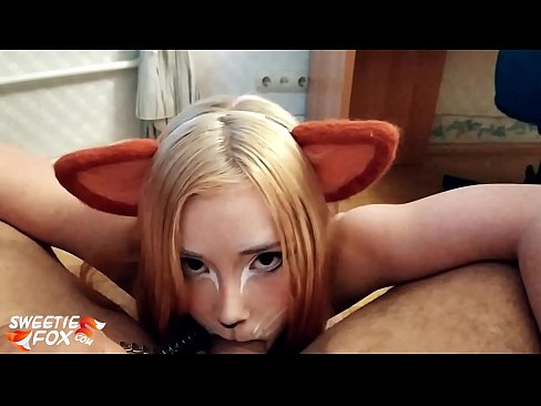 ❤️ Kitsune ngelek kontol jeung cum dina sungut nya ❤❌ seks super di urang ﹏